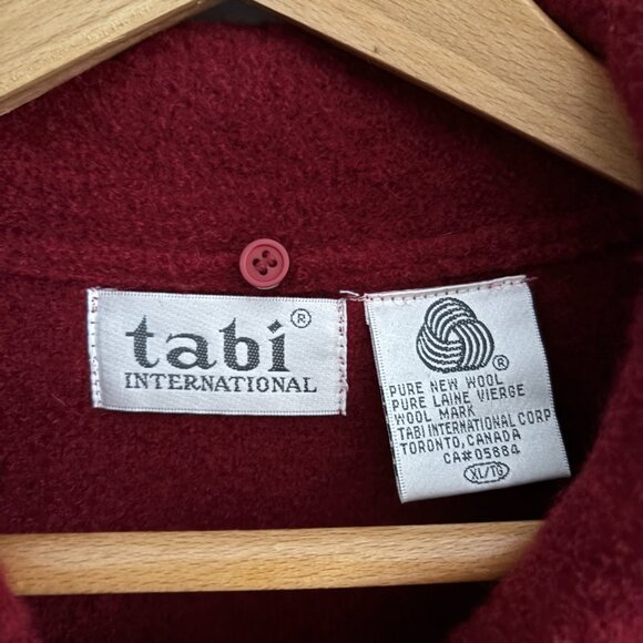 Ruby Red Felted Wool Chore Jacket - Picture 4 of 8